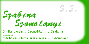 szabina szomolanyi business card